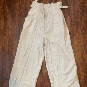 Abercrombie & Fitch Wide Leg Linen Pants